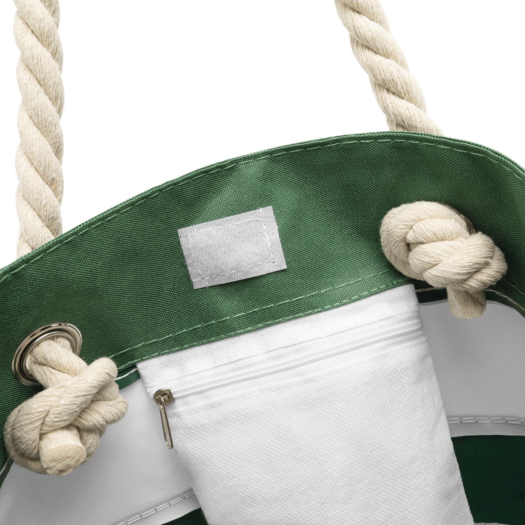 Strandtasche SYLT, grün, weiß