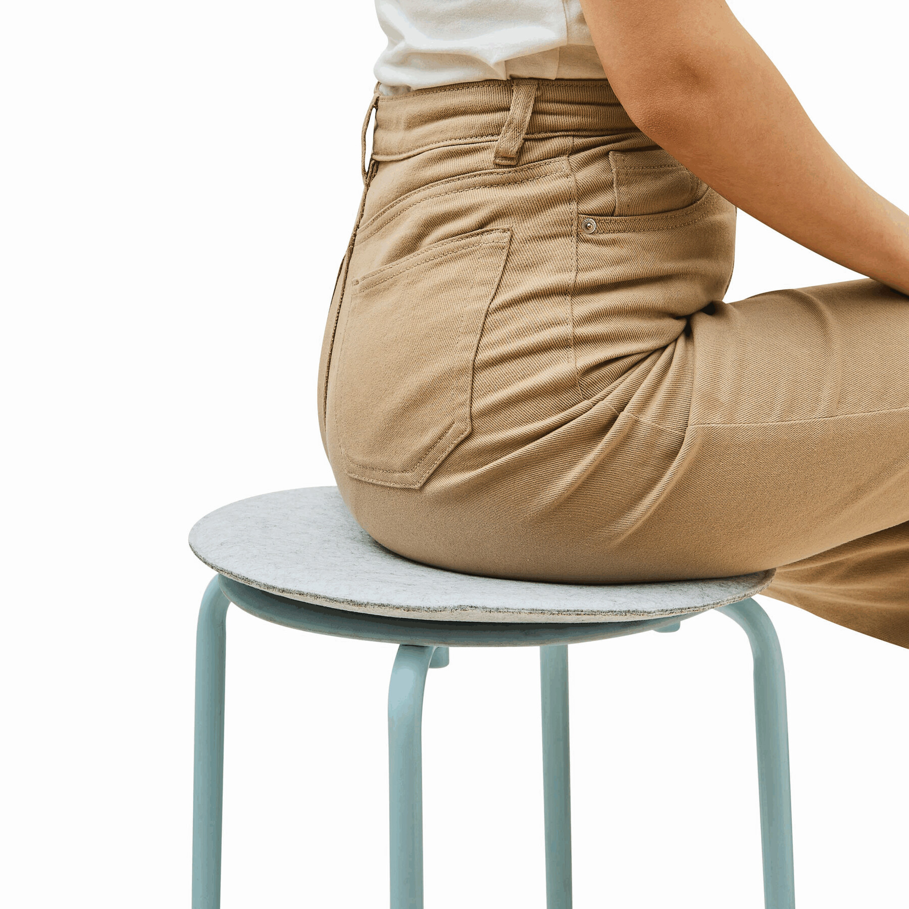 Bequemes Filz-Sitzkissen SIT DOWN, grau