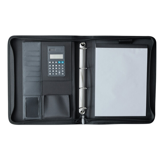 Dokumentenmappe NOBLESSE RING im DIN-A4-Format, schwarz