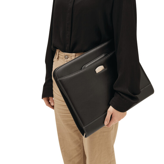 Dokumentenmappe NOBLESSE RING im DIN-A4-Format, schwarz