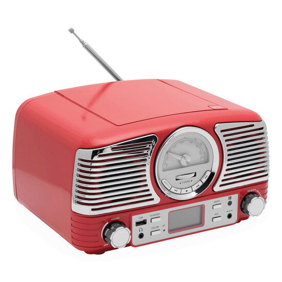 CD-Radiorekorder DINER, rot, silber
