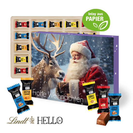 Wand-Adventskalender Lindt HELLO, Inlay aus Papier