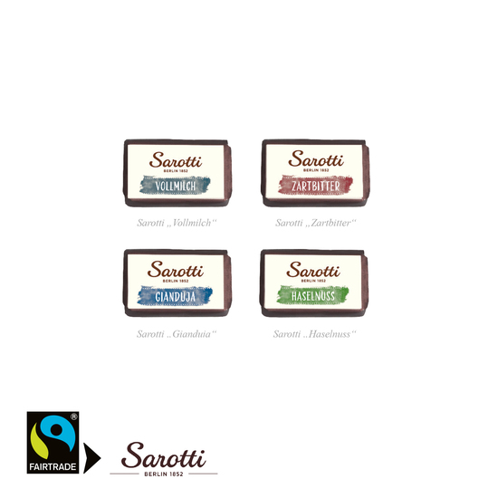 Adventskalender Weihnachtsbuch mit Sarotti Fairtrade® Schokolade, Inlay aus Papier