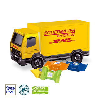 3D Präsent "LKW" mit Ritter SPORT Schokowürfel