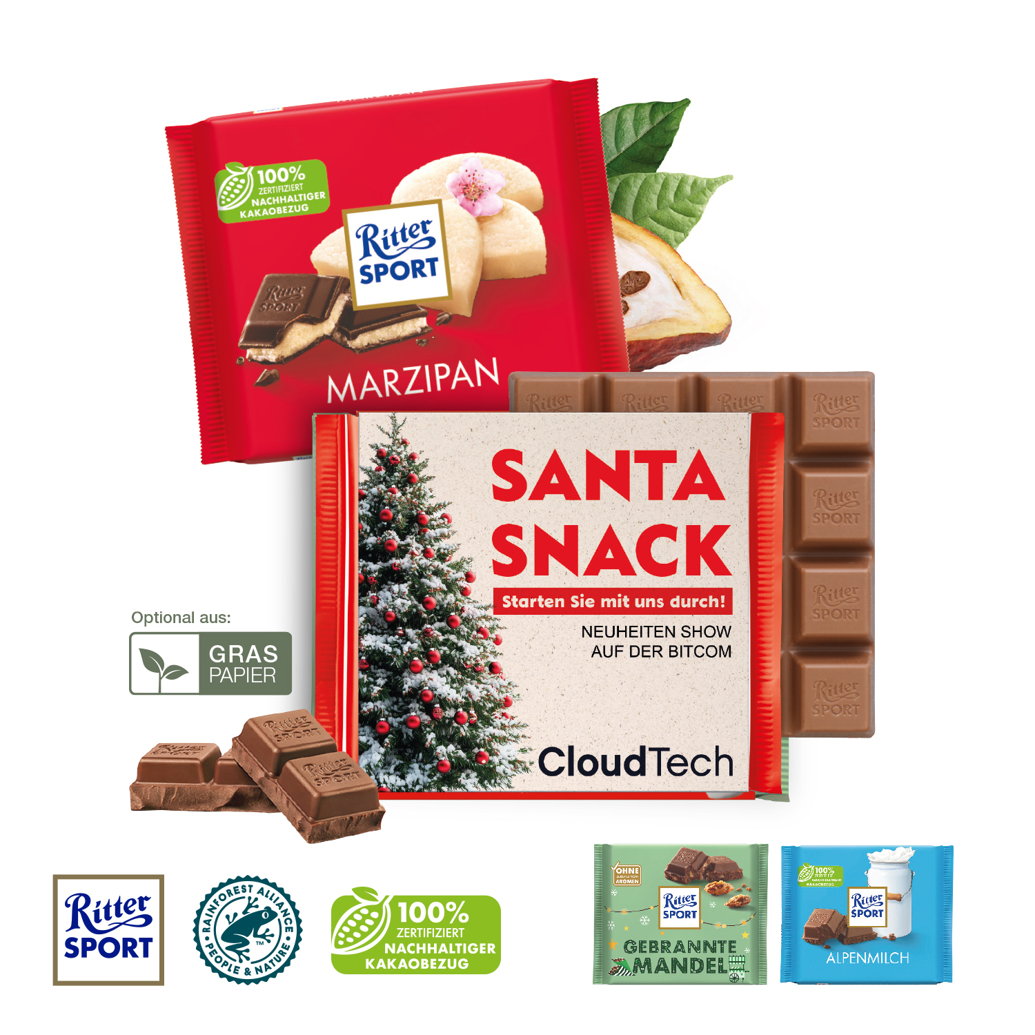 Ritter SPORT mit Werbebanderole
