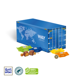 3D Präsent "Container" mit Ritter SPORT Schokowürfel