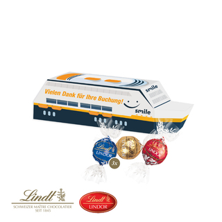 3D Präsent "Schiff" mit Lindor Pralinés