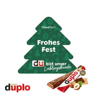 Werbekarte "Weihnachtsbaum" mit duplo