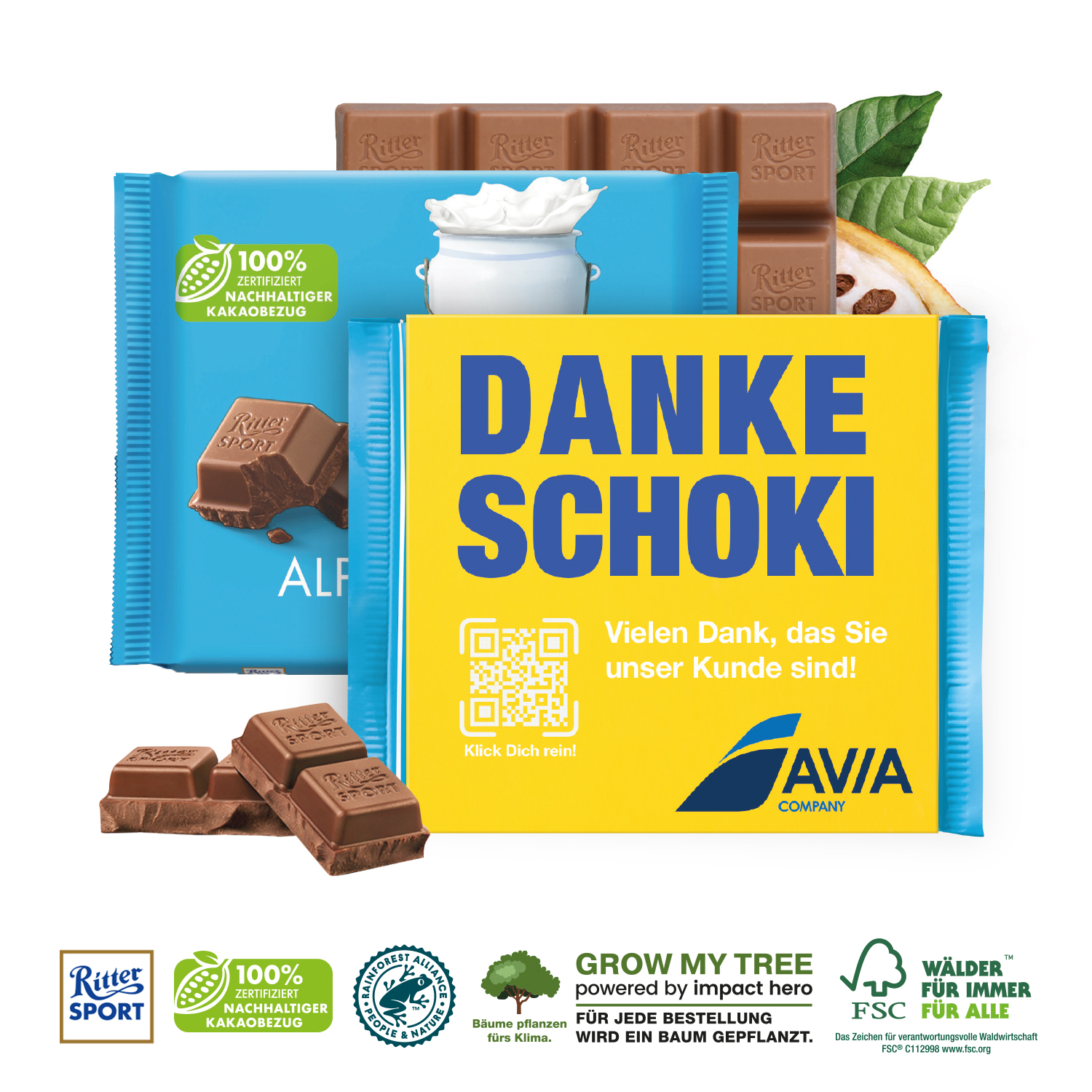 RITTER SPORT MIT WERBEBANDEROLE