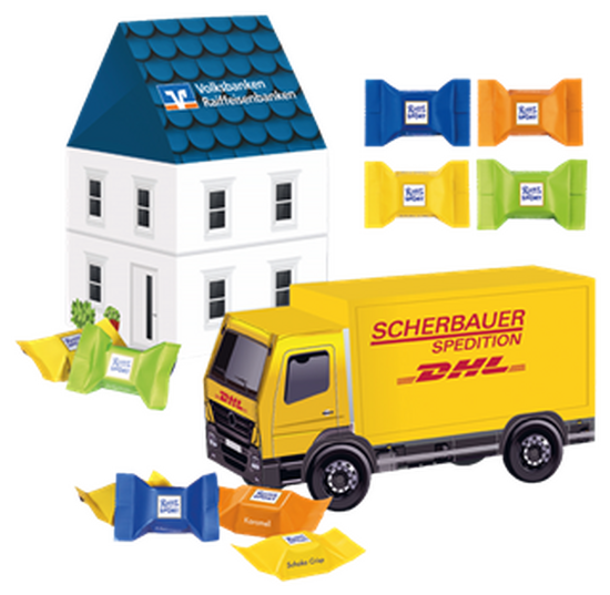 3D Präsent "LKW" mit Ritter SPORT Schokowürfel, 32 g