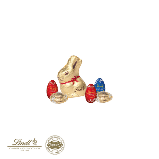WERBE HASE MIT SCHOKOLADENMISCHUNG VON LINDT