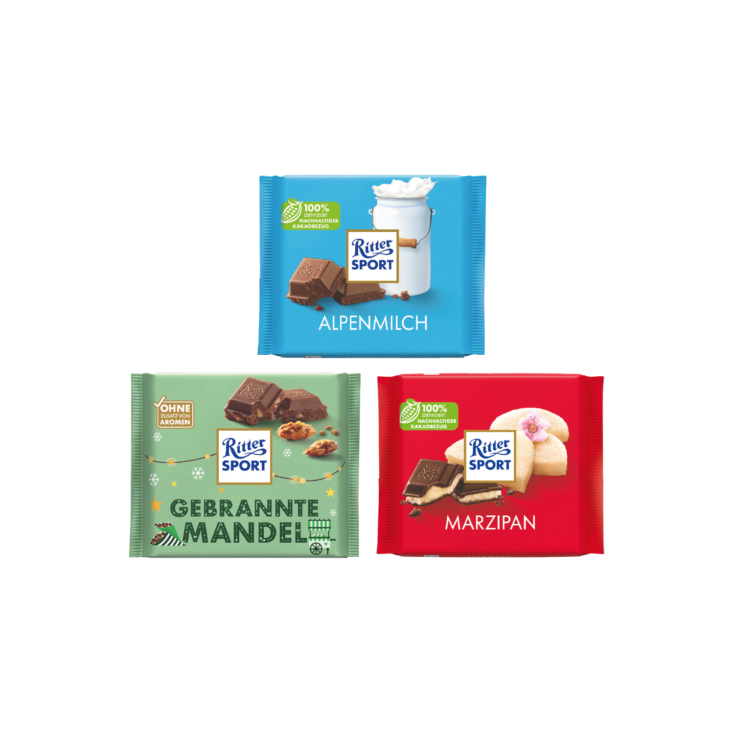 Schokotafel Ritter SPORT „Rentier“