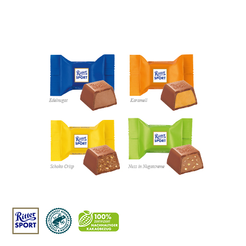 3D Präsent "Container" mit Ritter SPORT Schokowürfel