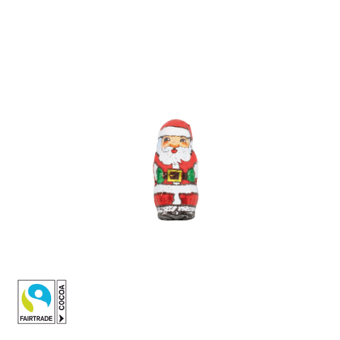 Werbe-Klappkarte mit Weihnachtsmann Fairtrade®