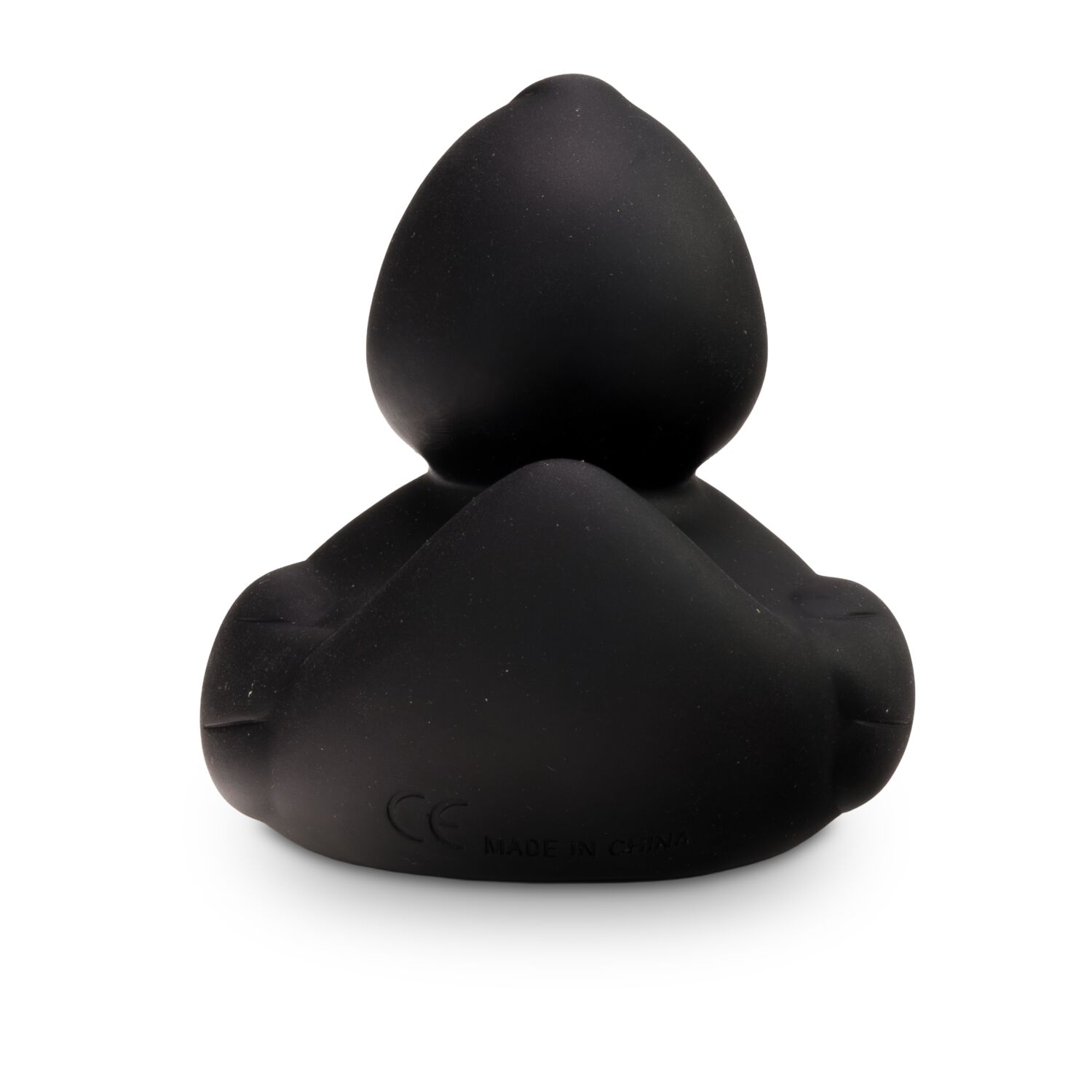 schwarze Badeente Greta Goldschnabel mit goldenem Schnabel, Größe: ca. 8 cm. Inklusive Quietschventil