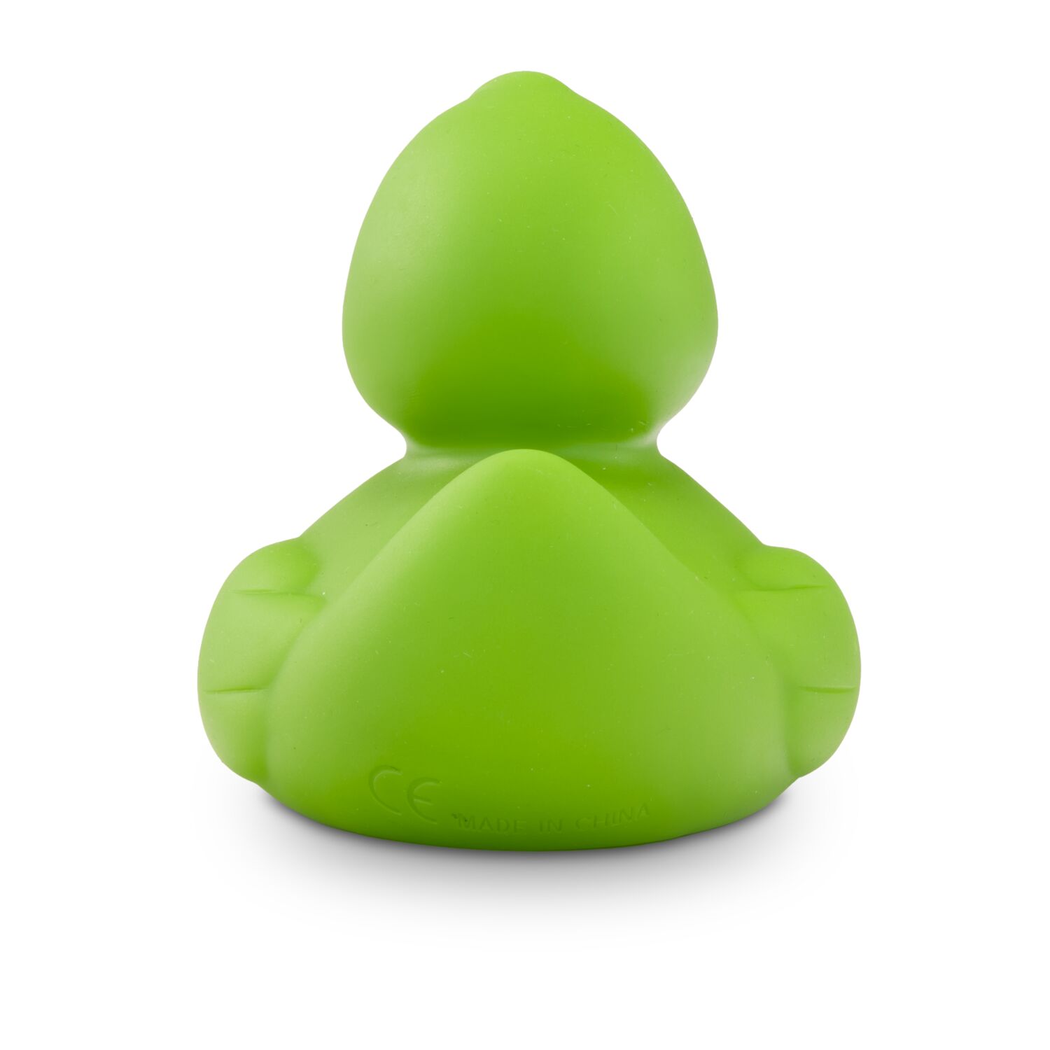 grüne Badeente Gregor mit orangenem Schnabel in Standardform, Größe: ca. 8 cm, inklusive Quietschventil