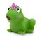 grüne Werbeente Fabienne Froschkönigin mit Krone, Größe: ca. 8 cm. Inklusive Quietschventil