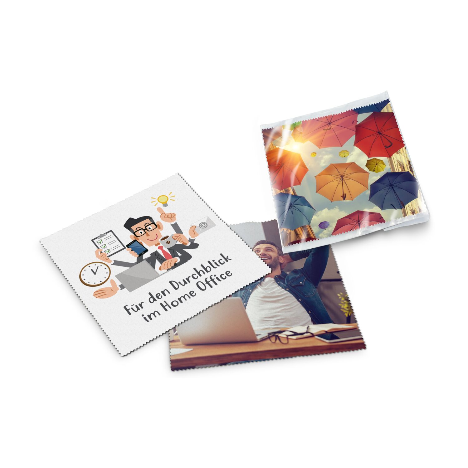 Ideal zur Reinigung glatter Oberflächen wie Bildschirme, Handydisplays oder Brillengläser. Geliefert im Polybeutel.