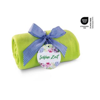 Universaldecke 120 x 150 cm für jeden Einsatz - jetzt auch als Präsent mit Schleife und frühlingshaftem Geschenkanhänger!, OEKO-TEX®