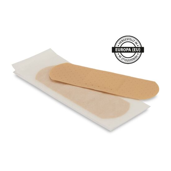 Pflastermäppchen PVC, Mäppchen (104 x 60 mm), 10 Pflaster à (60 x 20 mm), hergestellt in Europa, inkl. 4c Einleger