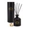 Raumduft 100 ml Diffusor mit 5 Rattanstäbchen in edlem, schwarzen Glas. Duftrichtung: Golden Cotton