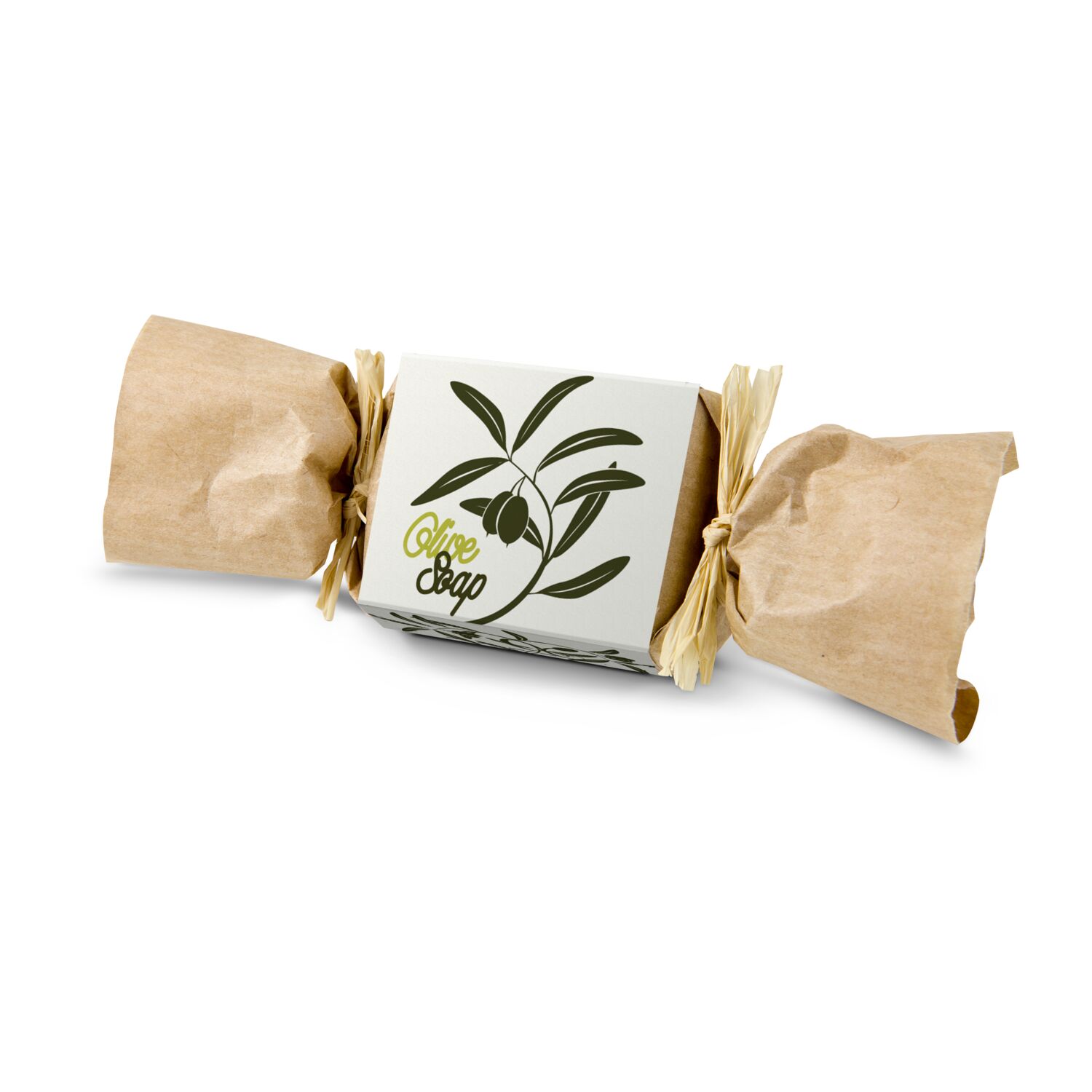 Kleine Oster-Seife in Bonbonform liebevoll verpackt in natürlichem Packpapier. Enthält ca. 30 g Seife mit Olivenduft