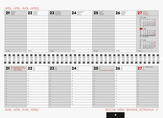 Tischquerkalender Soft Livello