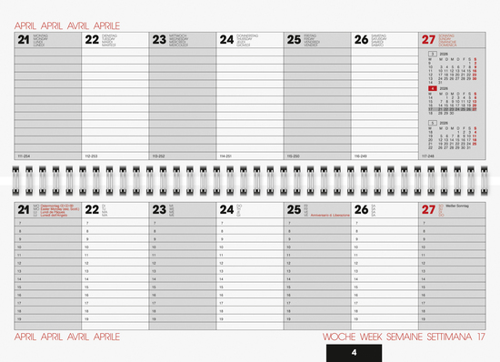 Tischquerkalender Soft Livello