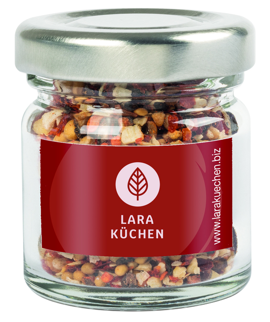 "Mini" Gläser mit Gewürzen & süßem Topping