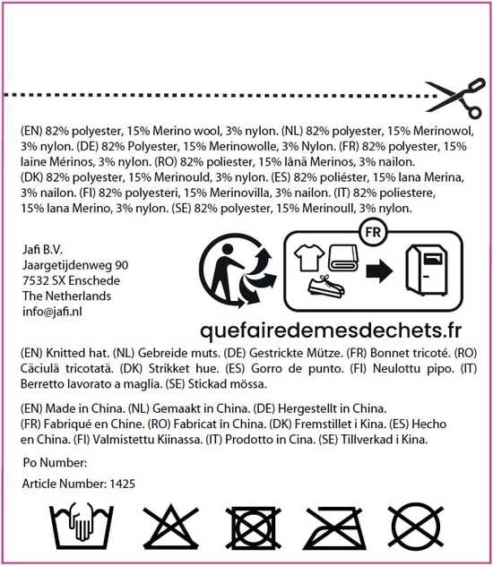 Strickmütze, 15% Merinowolle
