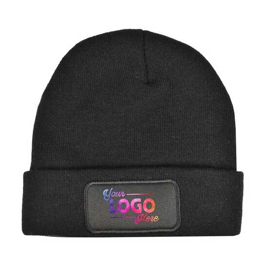 Strickmütze mit Label 100% rPET