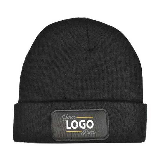 Strickmütze mit Label 100% rPET
