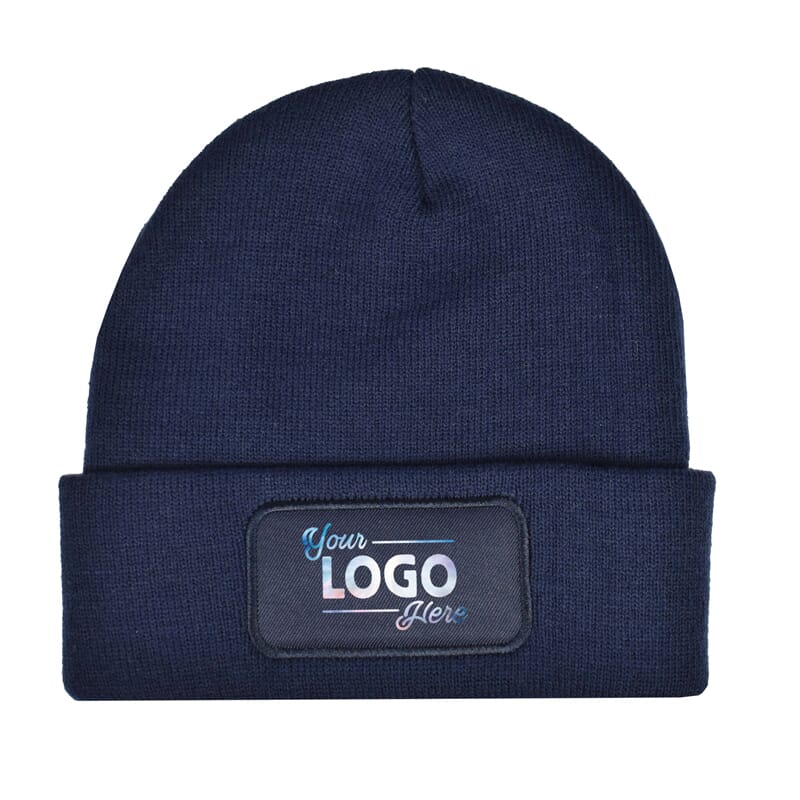 Strickmütze mit Label