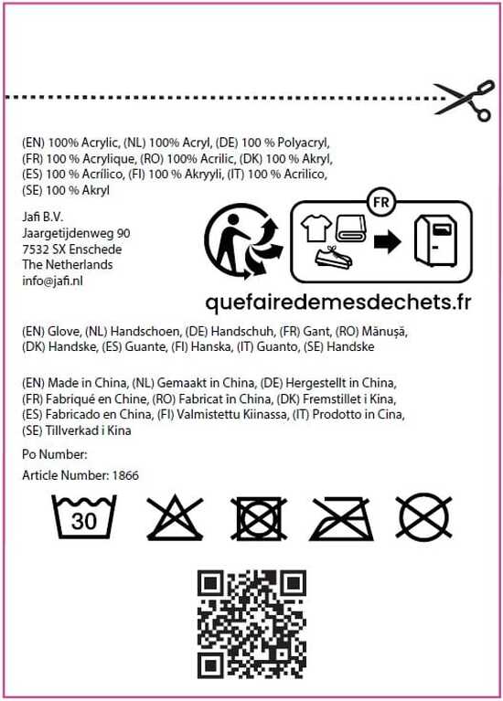 Touchscreen Handschuhe mit Label
