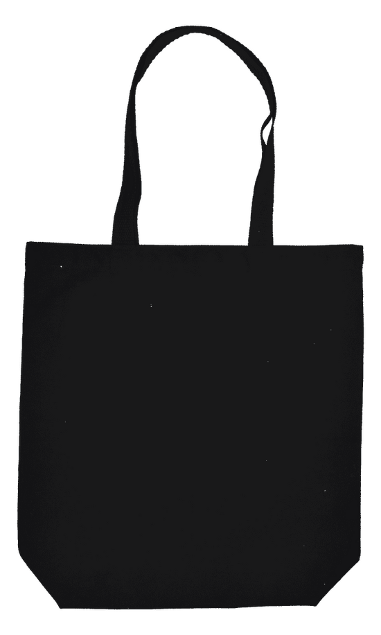 Bio-Bauwolltasche mit langen Henkeln und Bodenfalte, 300 gr/m²
