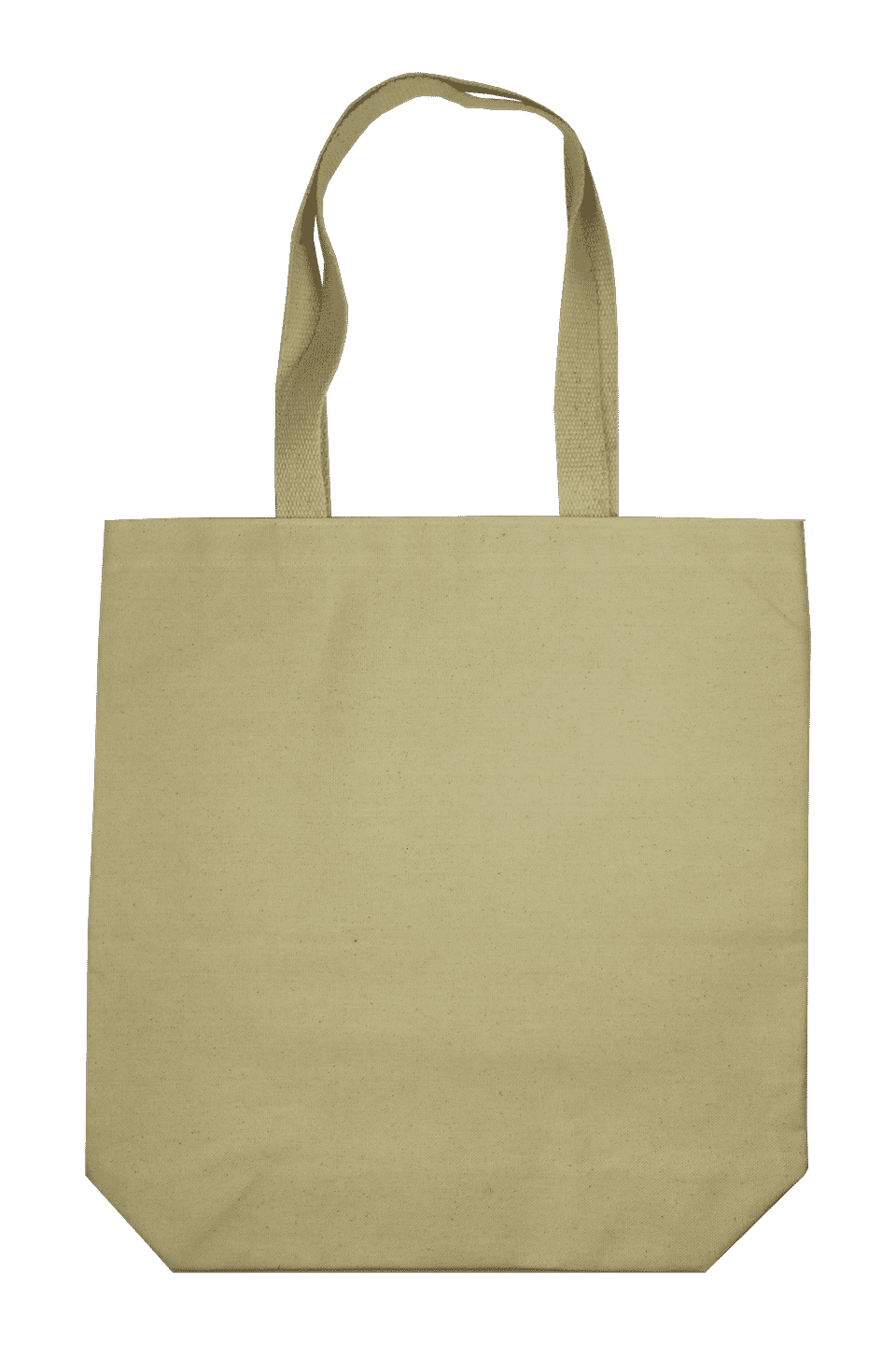 Bio-Bauwolltasche mit langen Henkeln und Bodenfalte, 300 gr/m²