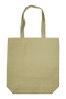 Bio-Bauwolltasche mit langen Henkeln und Bodenfalte, 300 gr/m²