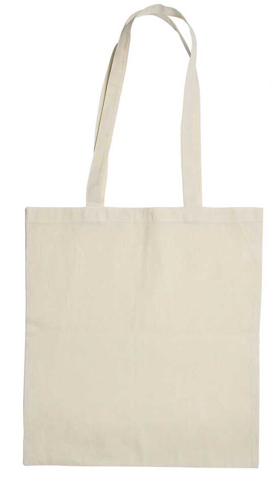 Bio-Baumwolltasche mit langen Henkeln, 135 gr/m²