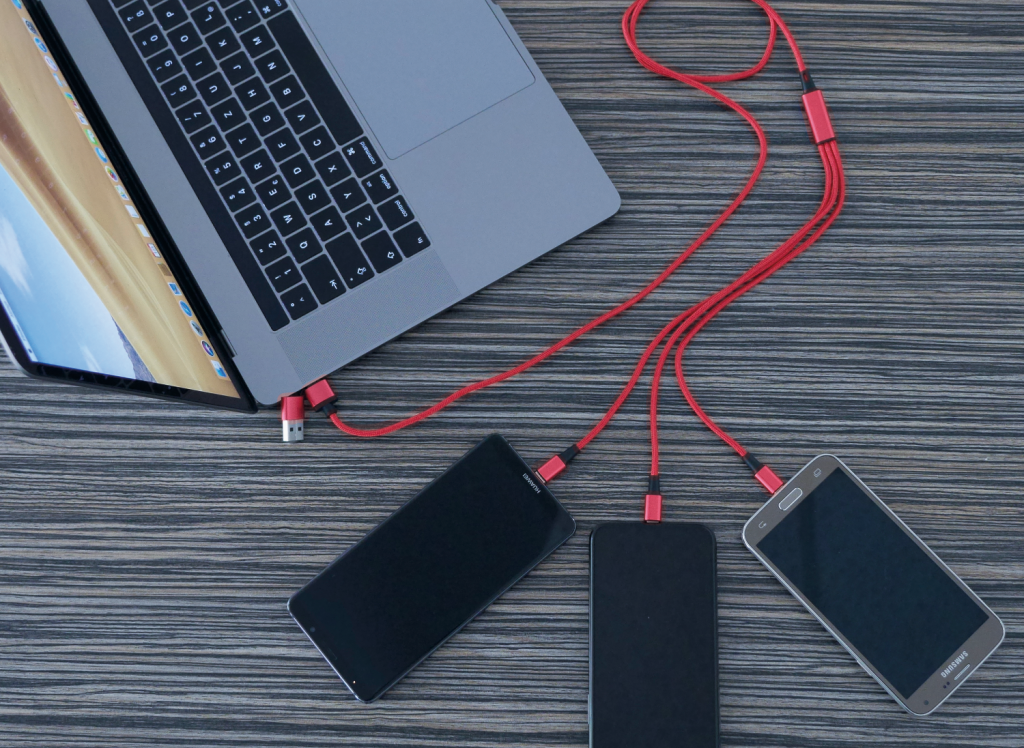 5in1 USB-Ladekabel mit USB-C/USB Kombistecker