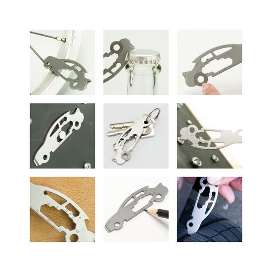 Key Tool in einem „Happy Father's Day“-Mäppchen inkl. Funktionsbeschreibung. „An die Werkzeuge, fertig, los“!