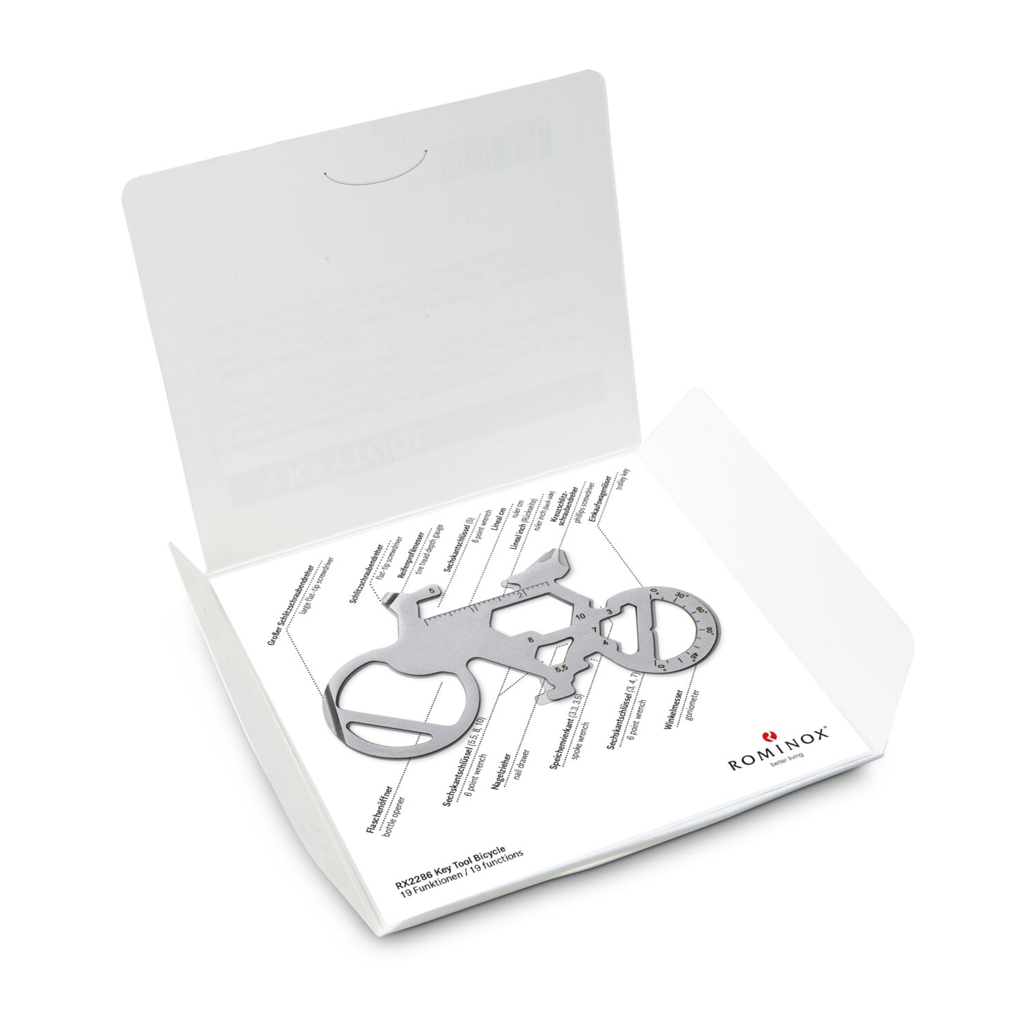 Key Tool in einem „Große Helden”-Mäppchen inkl. Funktionsbeschreibung. „An die Werkzeuge, fertig, los“!