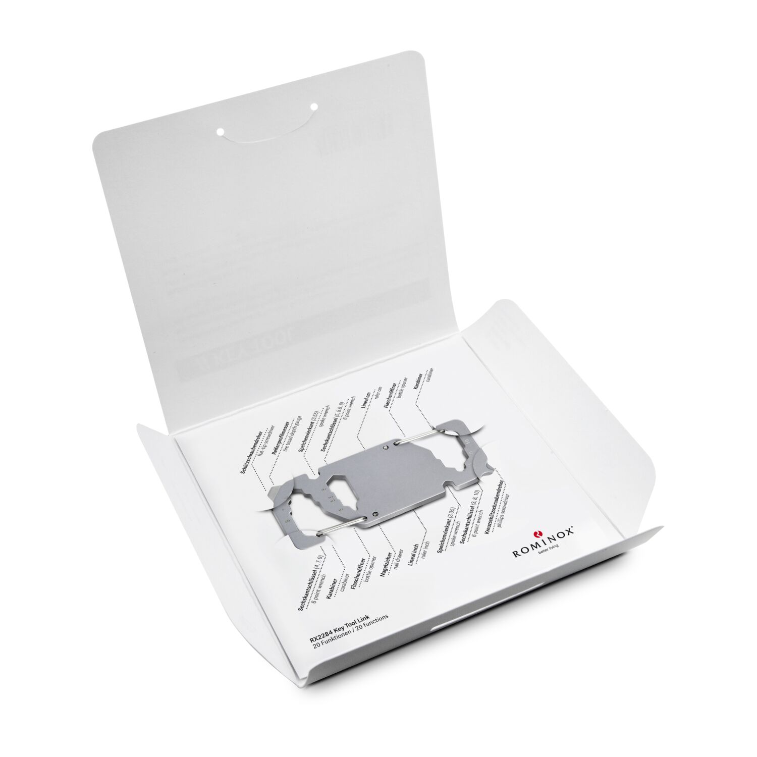 Key Tool in einem „Frohe Ostern”-Mäppchen inkl. Funktionsbeschreibung. „An die Werkzeuge, fertig, los“!