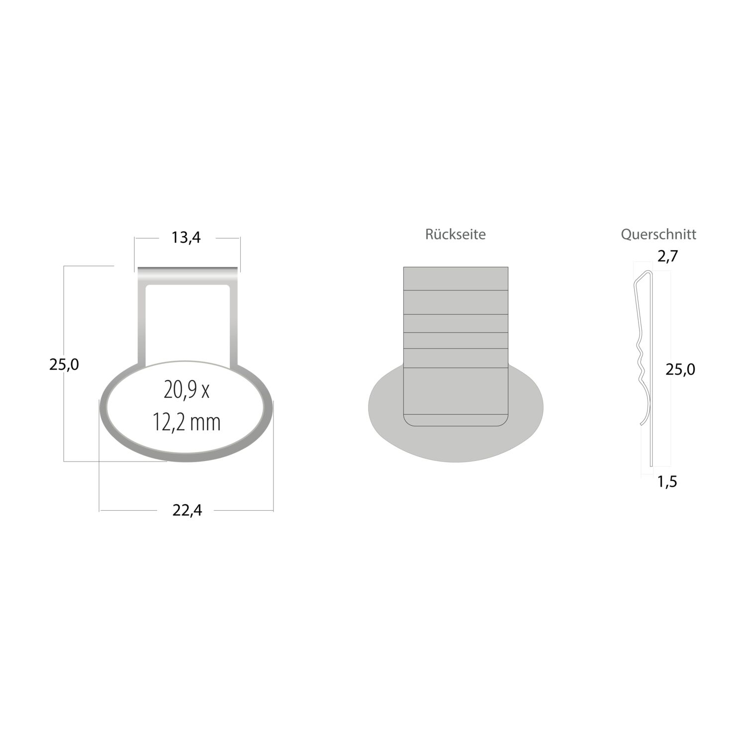 Mehrweg-Büroklammer Shape Clip, 9 Varianten, ideal für das Zusammenhalten von Dokumenten, bis zu 18 Seiten Klemmkraft