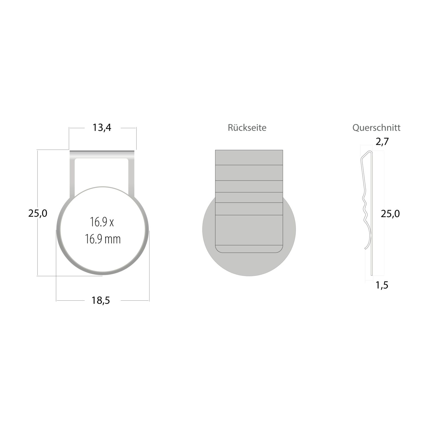 Mehrweg-Büroklammer Shape Clip, 9 Varianten, ideal für das Zusammenhalten von Dokumenten, bis zu 18 Seiten Klemmkraft