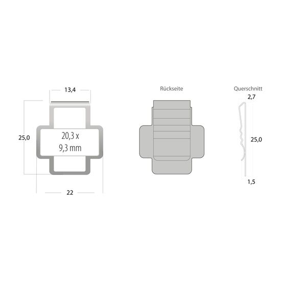 Mehrweg-Büroklammer Shape Clip, 9 Varianten, ideal für das Zusammenhalten von Dokumenten, bis zu 18 Seiten Klemmkraft