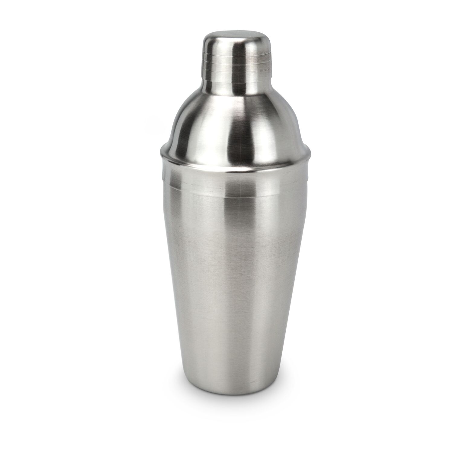Klassisch moderner Shaker, ergonomische Formgebung, 500 ml (Edelstahl - seidenmatt gebürstet)