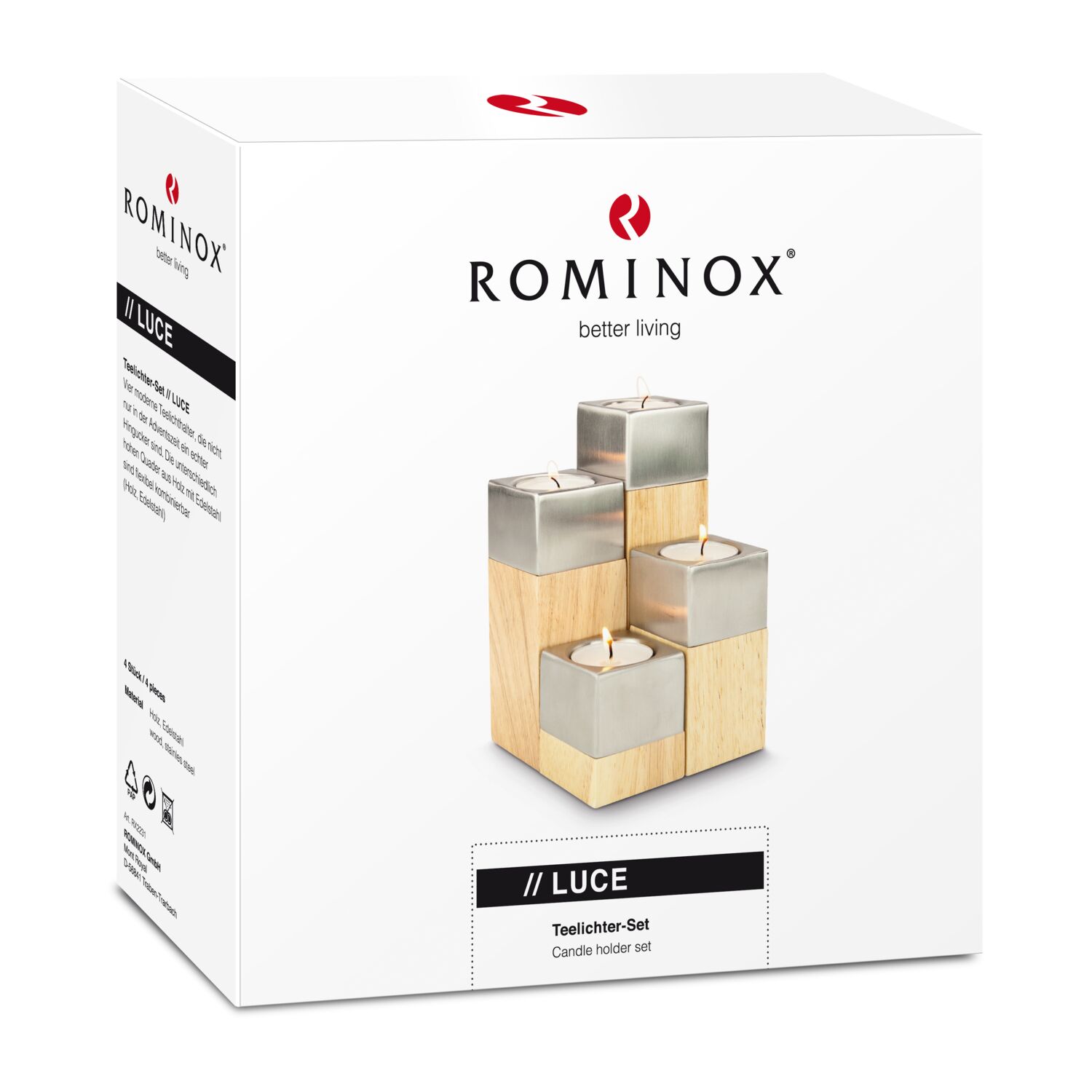 ROMINOX® 4er Teelicht-Set // Luce