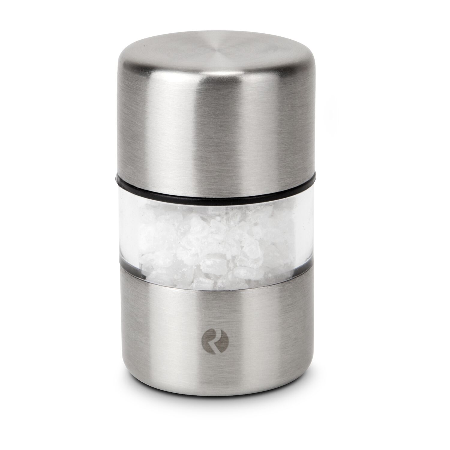 Manuelle Minimühle - klein aber fein - nicht nur für unterwegs, mit Keramikmahlwerk (Edelstahl - seidenmatt gebürstet, Keramik, Kunststoff)