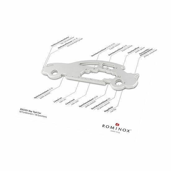 ROMINOX® Key Tool // Car - 18 Funktionen