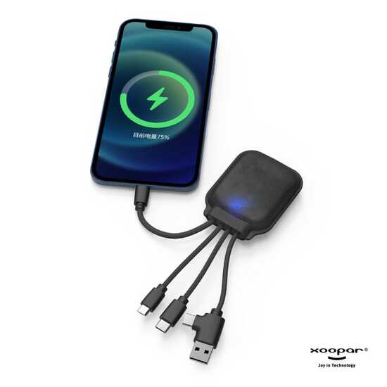 4001 | Xoopar Iné Gamma NFC Powerbank with Charging cables 3000mAh